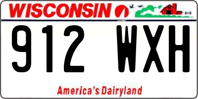 WI license plate 912WXH