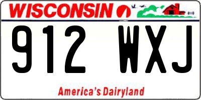 WI license plate 912WXJ