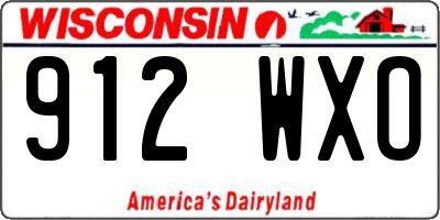 WI license plate 912WXO