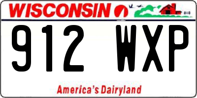 WI license plate 912WXP