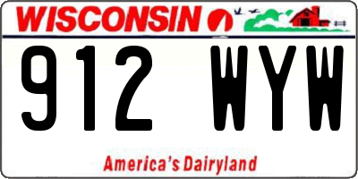 WI license plate 912WYW