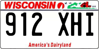 WI license plate 912XHI