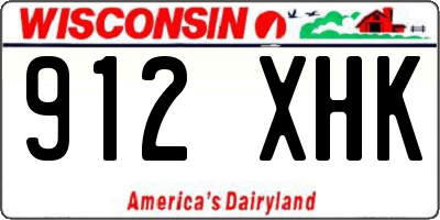 WI license plate 912XHK