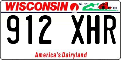 WI license plate 912XHR