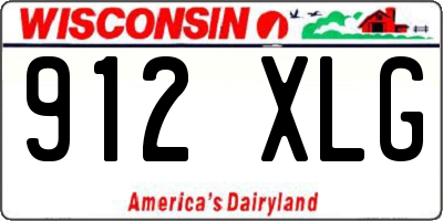 WI license plate 912XLG