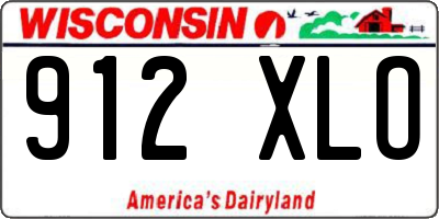 WI license plate 912XLO