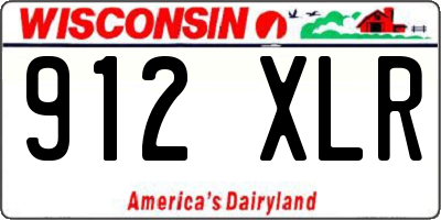 WI license plate 912XLR