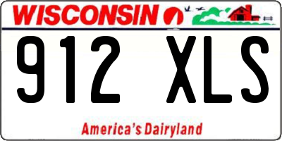 WI license plate 912XLS