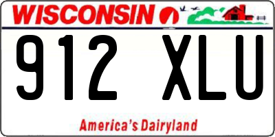 WI license plate 912XLU