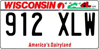 WI license plate 912XLW