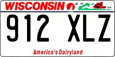 WI license plate 912XLZ