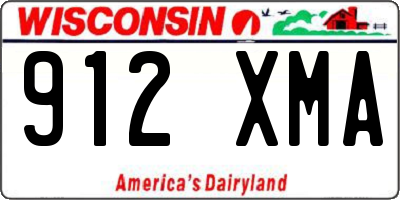 WI license plate 912XMA
