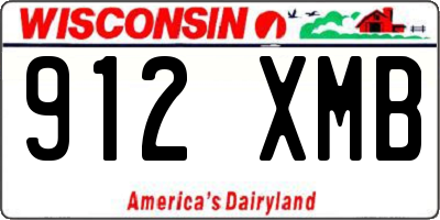WI license plate 912XMB
