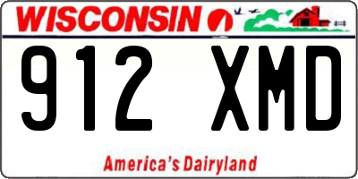 WI license plate 912XMD