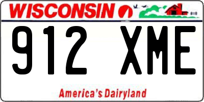 WI license plate 912XME