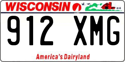 WI license plate 912XMG