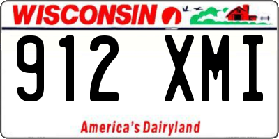 WI license plate 912XMI