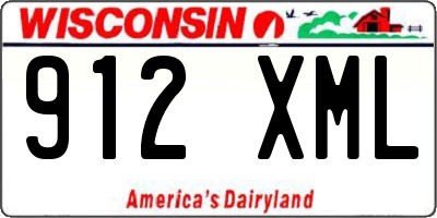 WI license plate 912XML