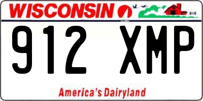 WI license plate 912XMP