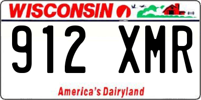 WI license plate 912XMR