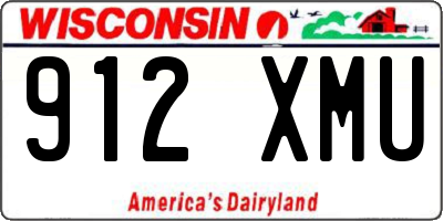 WI license plate 912XMU