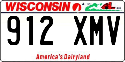WI license plate 912XMV