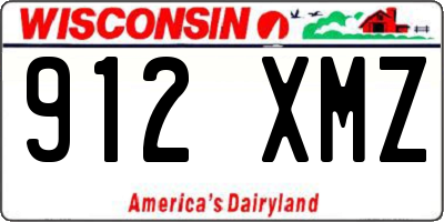 WI license plate 912XMZ