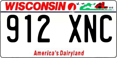 WI license plate 912XNC
