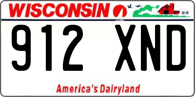 WI license plate 912XND