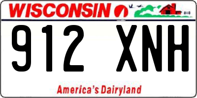 WI license plate 912XNH