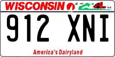 WI license plate 912XNI
