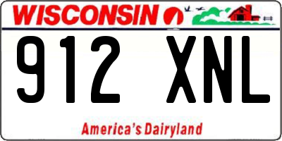 WI license plate 912XNL