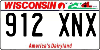 WI license plate 912XNX