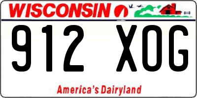 WI license plate 912XOG