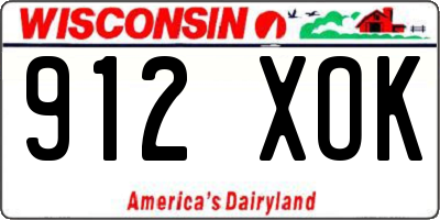 WI license plate 912XOK