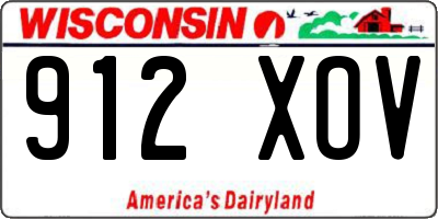WI license plate 912XOV