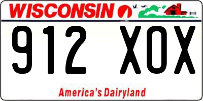 WI license plate 912XOX