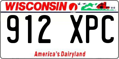 WI license plate 912XPC