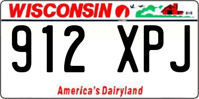 WI license plate 912XPJ