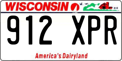WI license plate 912XPR