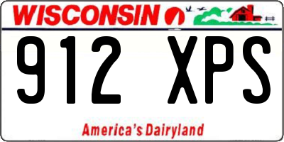 WI license plate 912XPS