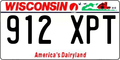 WI license plate 912XPT