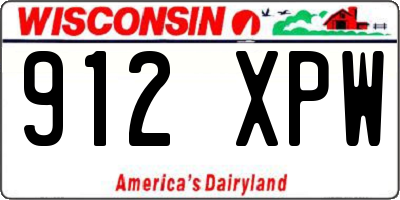 WI license plate 912XPW