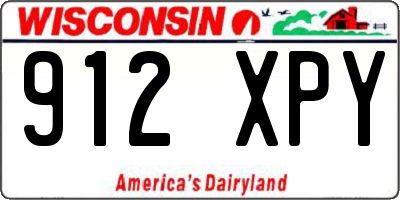 WI license plate 912XPY