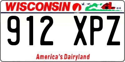 WI license plate 912XPZ