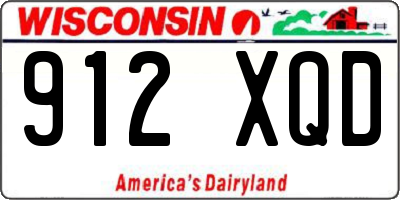 WI license plate 912XQD