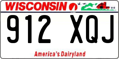 WI license plate 912XQJ