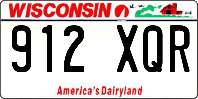 WI license plate 912XQR