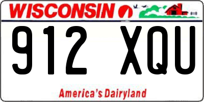 WI license plate 912XQU
