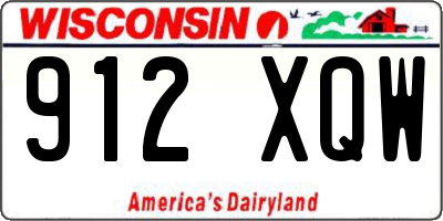 WI license plate 912XQW